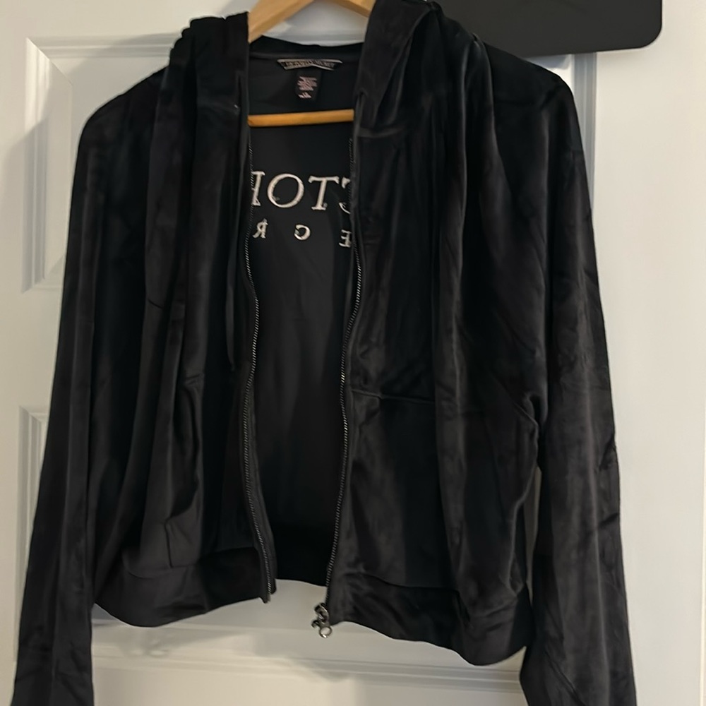 Victoria’s Secret Velour Front-Zip Hoodie